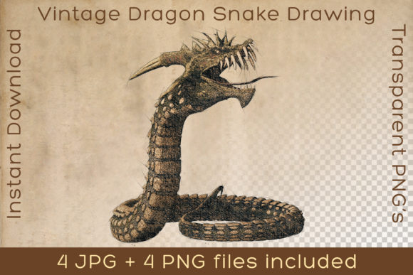 Download Dragon Snake Vintage Fiction Art Drawing - Drawing Collection