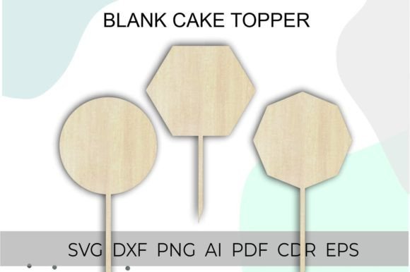 Download Blank Shape Cake Topper Svg Bundle - Topper Collection
