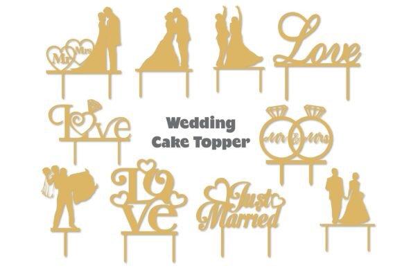 Download Wedding Cake Topper Svg Laser Cut File - Topper Collection