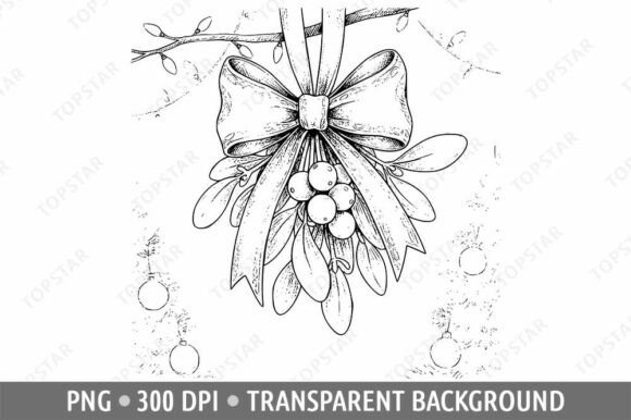 Download Christmas Mistletoe Clipart Drawing - Drawing Collection