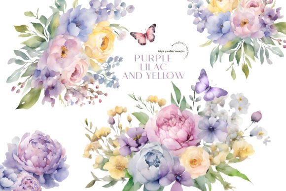 Download Purple Lilac Flowers Clipart, Butterfly - Purple Collection