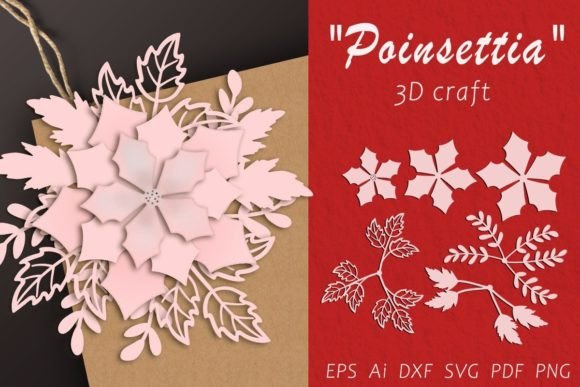 Download 3D Christmas Craft "Poinsettia" - Craft Collection