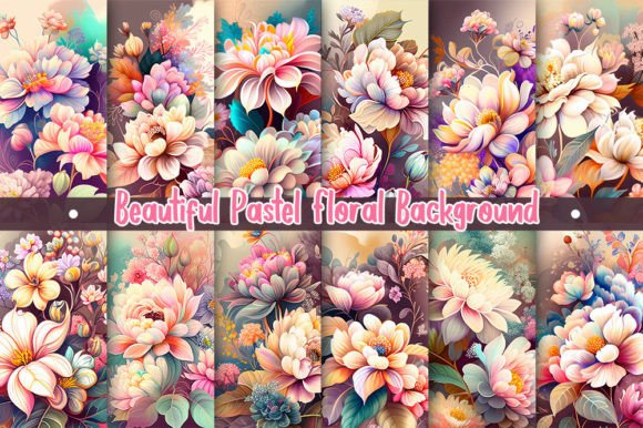 Download Pastel Flowers, Floral Background - Premium Bundle