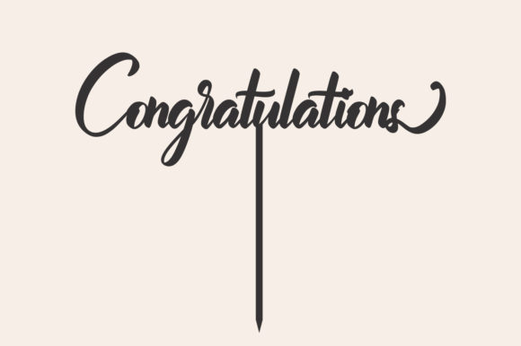 Download Cake Topper Svg, Congratulations Topper - Topper Collection