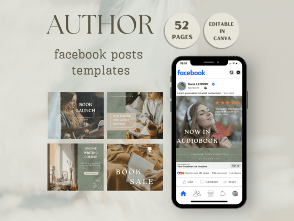 Download Author Facebook Post Template - Template Collection