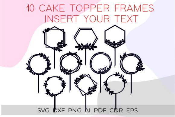 Download Cake Topper Frame Svg, Wreath Frame Svg - Topper Collection