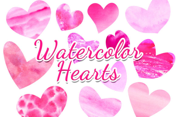 Download Watercolor Hearts Pink Purple Clipart - Purple Collection