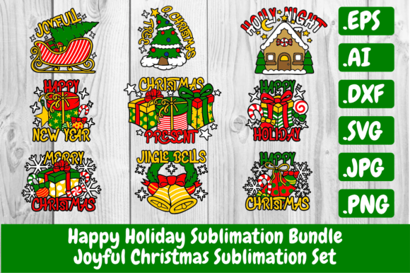 Download Happy Holiday Sublimation Bundle - Holiday Collection
