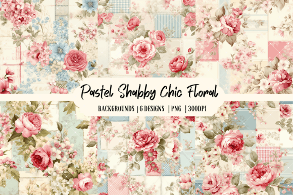 Download Pastel Shabby Chic Floral Background - Floral background Collection