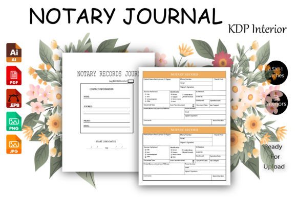 Download Notary Journal Print Templates KDP Inter - Template Collection