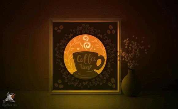 Download Coffee Cut Papercut Lightbox Template - Template Collection