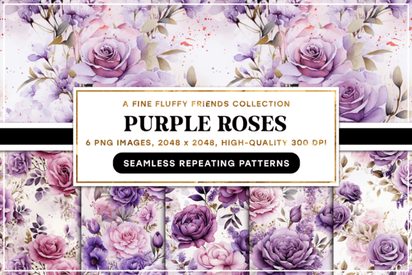 Download Purple Roses Seamless Background - Purple Collection