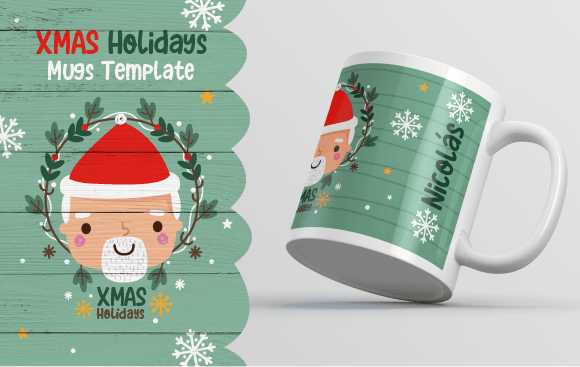 Download XMAS Holiday Sublimation Mug Template - Template Collection