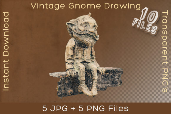 Download Gnome Vintage Old Elf Man Art Drawing - Drawing Collection